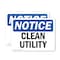 Signmission Clean Utility, 5 in W x Rectangle, Vinyl Decal OS-2PACK-NS-D-35-L-10640 - alternate 1